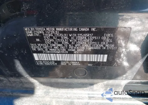 2010 Toyota Rav4 Limited V6 z USA, uszkodzony, nr VIN 2T3DK4DV6AW019528